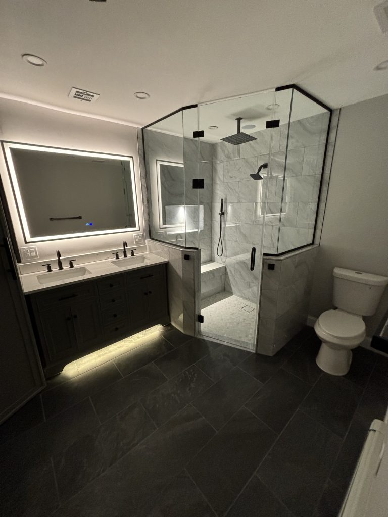 Sleek bathroom